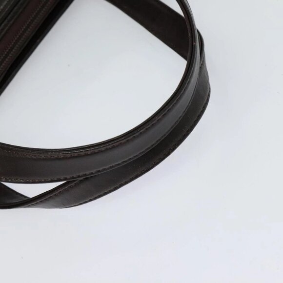 BURBERRY Hand Bag Leather 2way Brown Silver Auth bs25791 - Picture 8 of 16